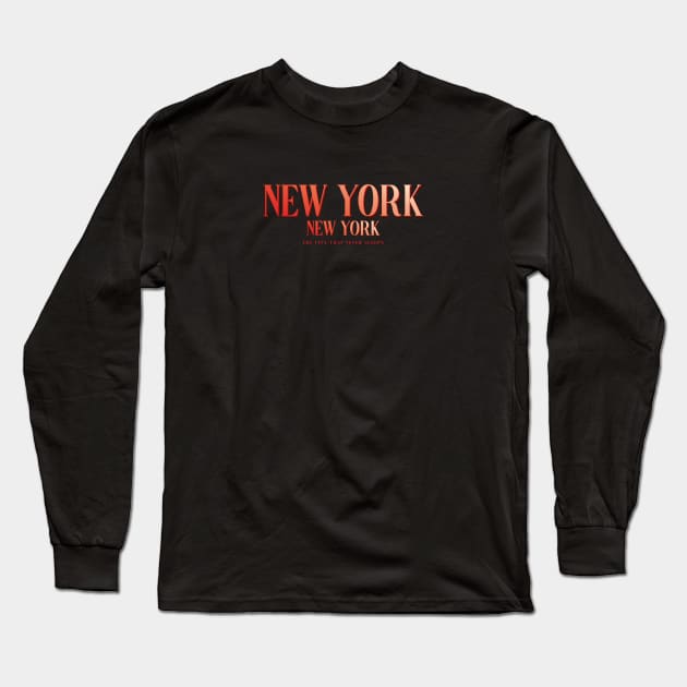 New York Long Sleeve T-Shirt by zicococ